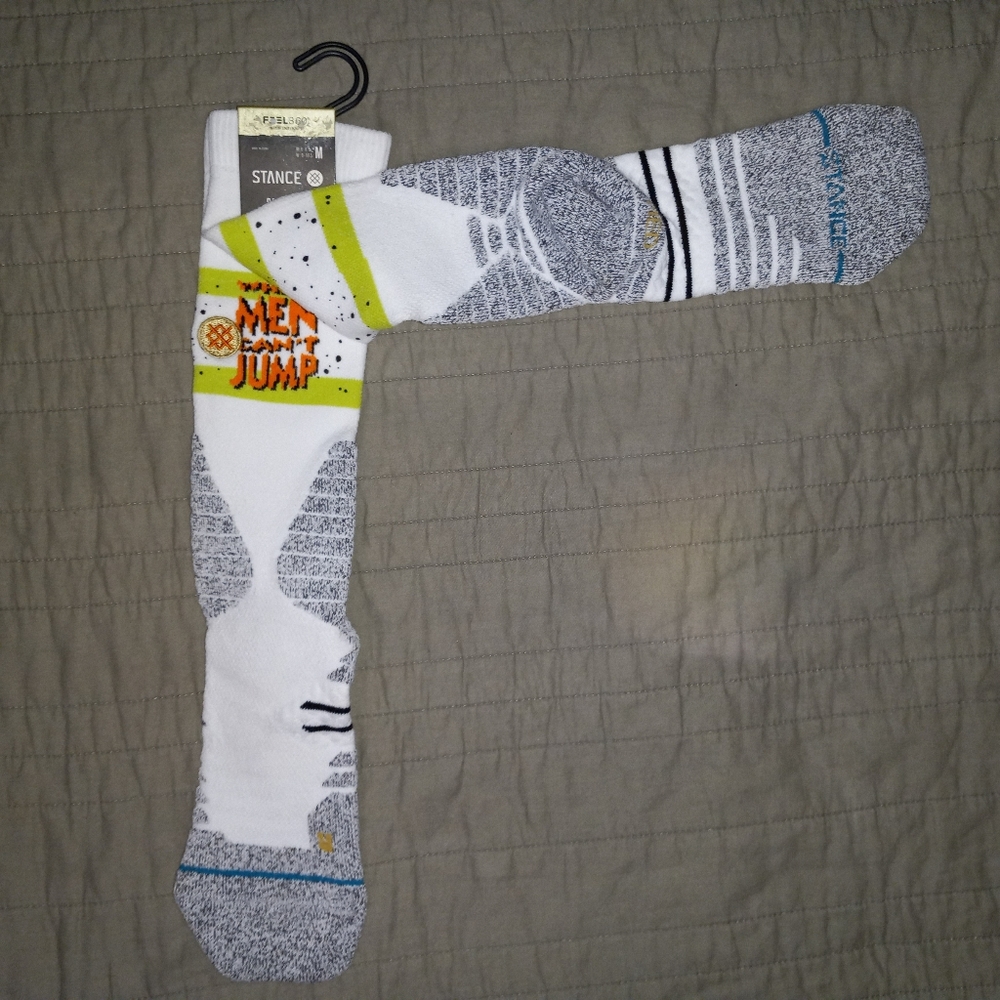 Stance "white man can't jump" Feel360 total comfort cotton socks men's medium